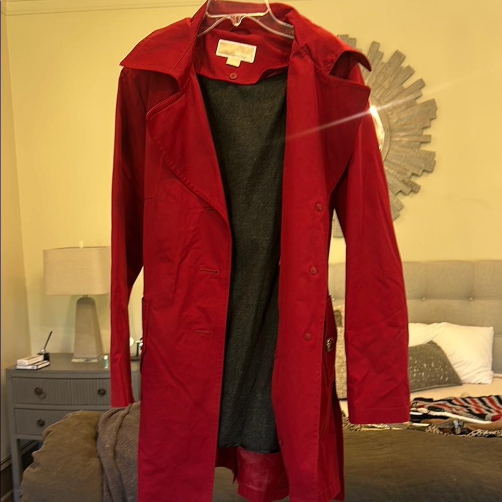 Women's Red Trench Coat